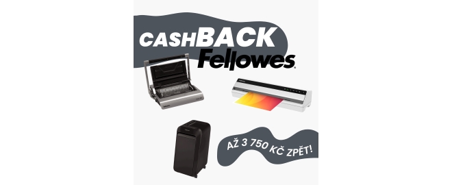 Fellowes cashback - až 3 750 Kč zpět!