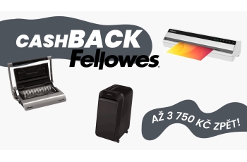 Fellowes cashback - až 3 750 Kč zpět!