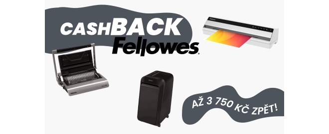 Fellowes cashback - až 3 750 Kč zpět!