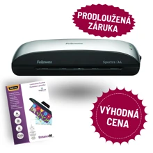 Laminátor Fellowes SPECTRA A4 + laminovací fólie Fellowes A4-80mic ImageLast(100ks) + prodloužená záruka na 36 měsíců