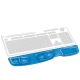 Opěrka zápěstí ke klávesnici Fellowes Health-V CRYSTAL gelová Microban modrá