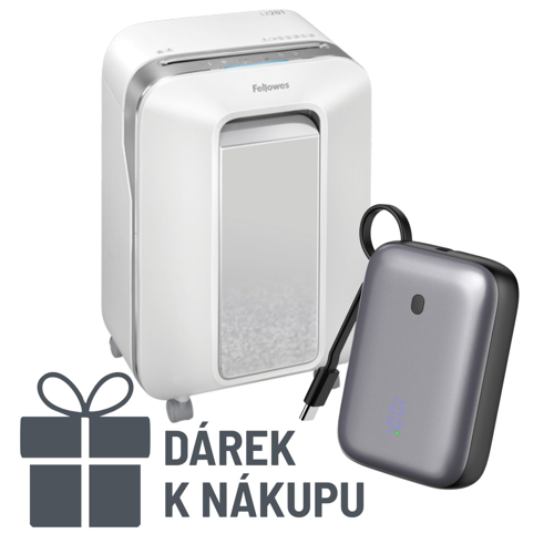 Skartovač Fellowes LX 201 bílý + DÁREK Powerbanka Platinet 10000 mAh