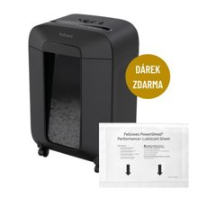 Skartovač Fellowes LX 85 + čistící olejové listy PowerShred Performance+