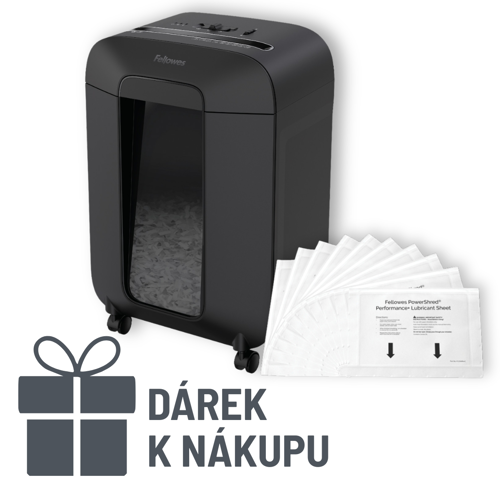 Skartovač Fellowes LX 85 + DÁREK: čistící olejové listy PowerShred Performance+